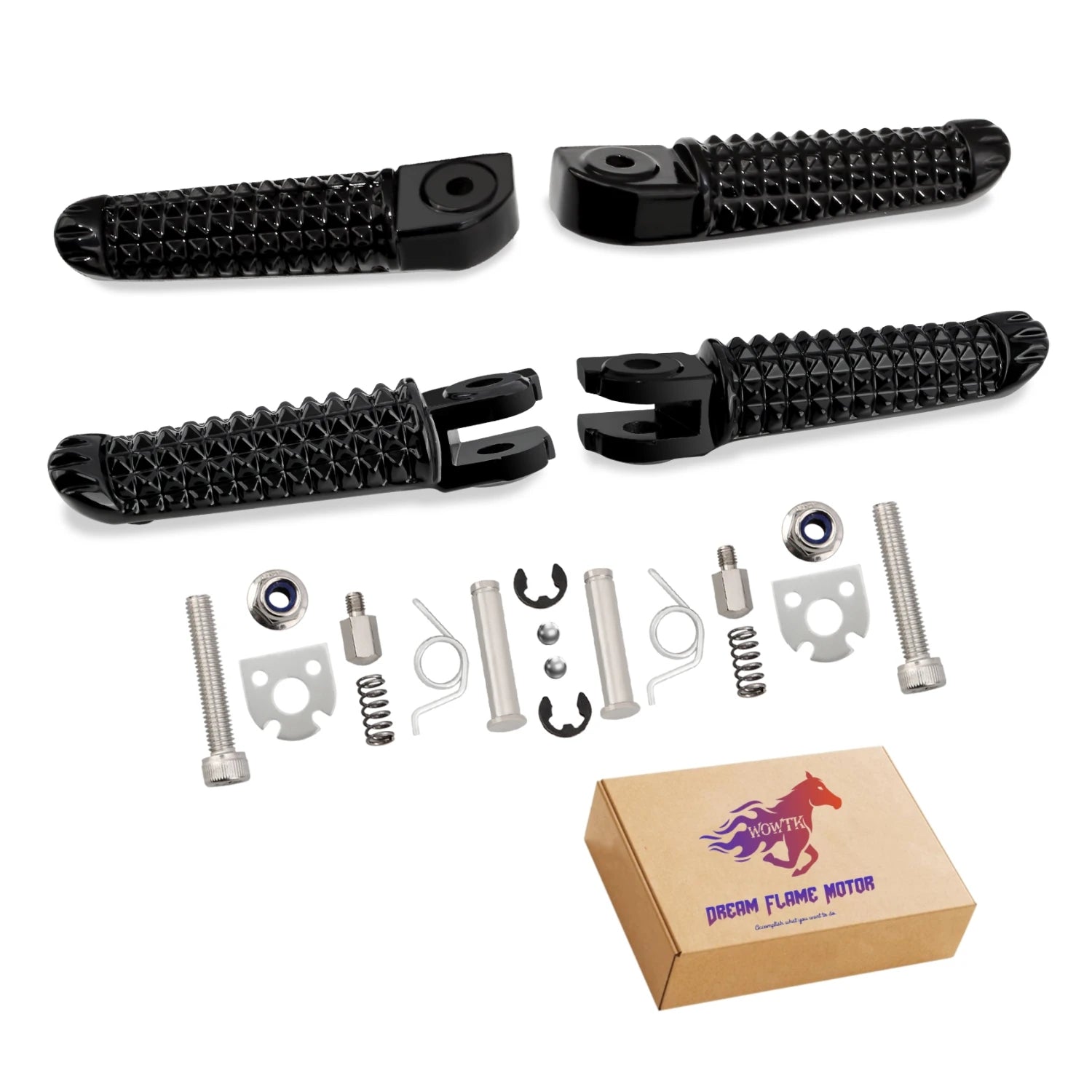 Rider Passenger Pedal Set Racing Front Footpeg Rear Footrest Motorcycles Parts For YAMAHA YZF-R1 R1M R1S R6 R1LE V-Max 1700 GP60