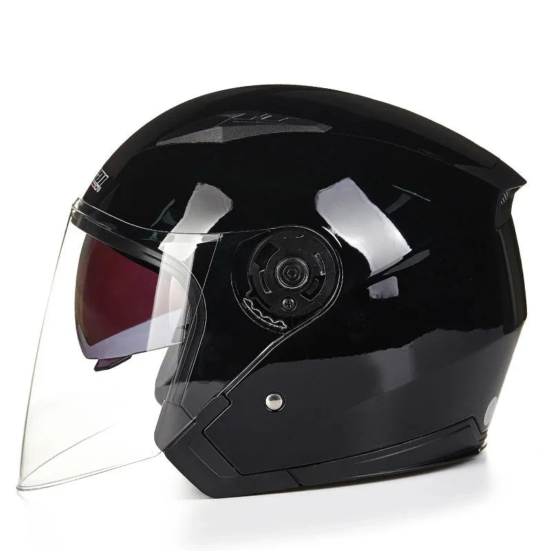 Retractable dark sun visor mechanism of JIEKAI-512 half helmet 2 / XXL