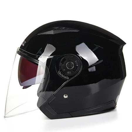 Retractable dark sun visor mechanism of JIEKAI-512 half helmet 2 / XXL
