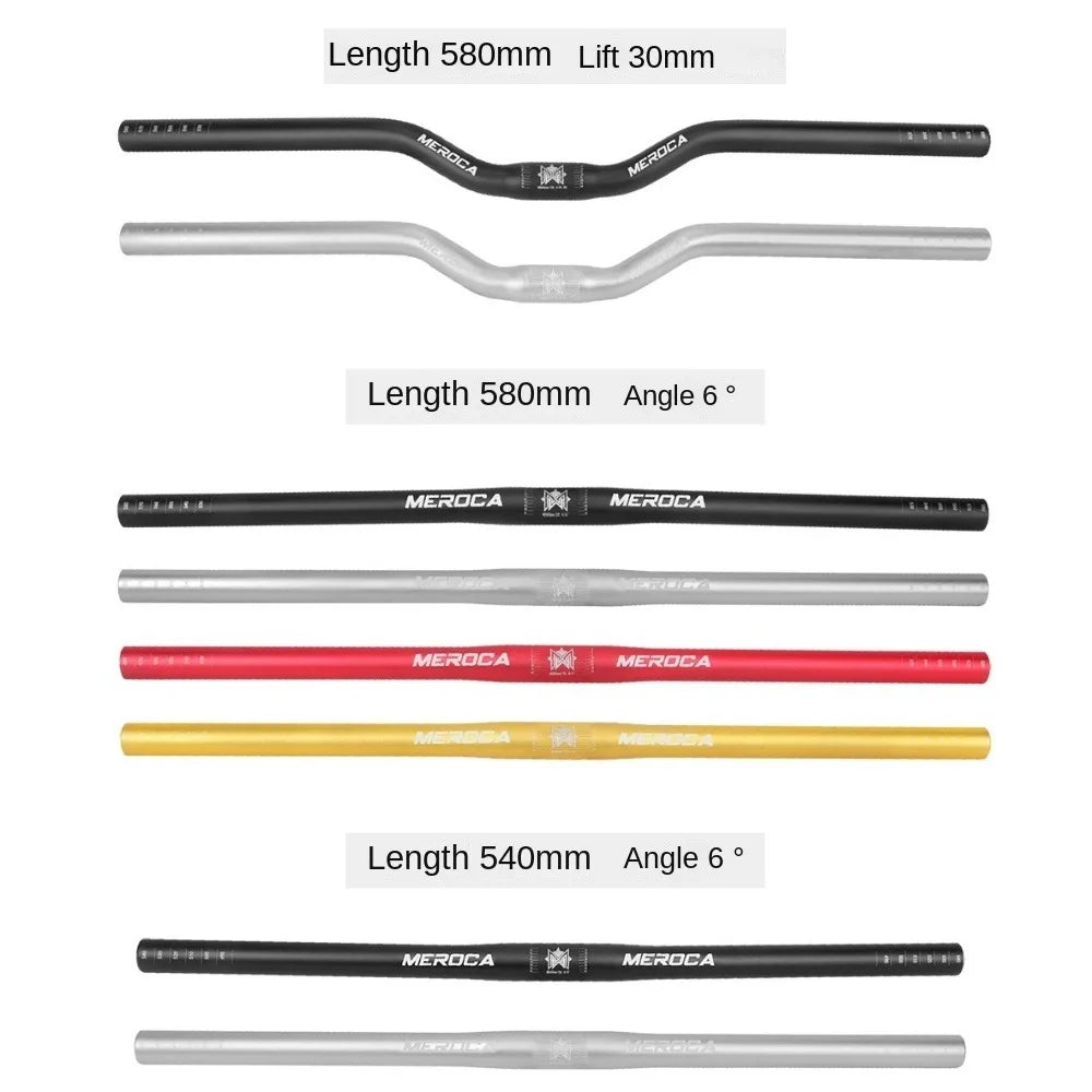 Mountain Bike Handlebar Straight/Swallow Aluminum Alloy Bicycle Riser Handlebar 25.4X540/580mm Bicycle Parts Cycling Accessories