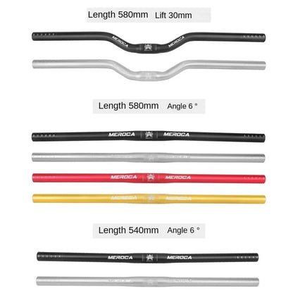 Mountain Bike Handlebar Straight/Swallow Aluminum Alloy Bicycle Riser Handlebar 25.4X540/580mm Bicycle Parts Cycling Accessories