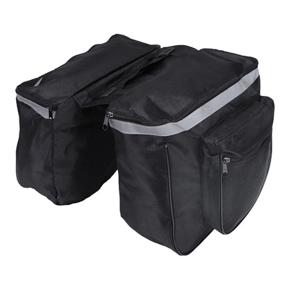 25L Waterproof Mountain Road Bike Rack Rear Seat Tail Carrier Trunk Double Pannier Bag Bike Rear Carrier Bag Cycling Equipment