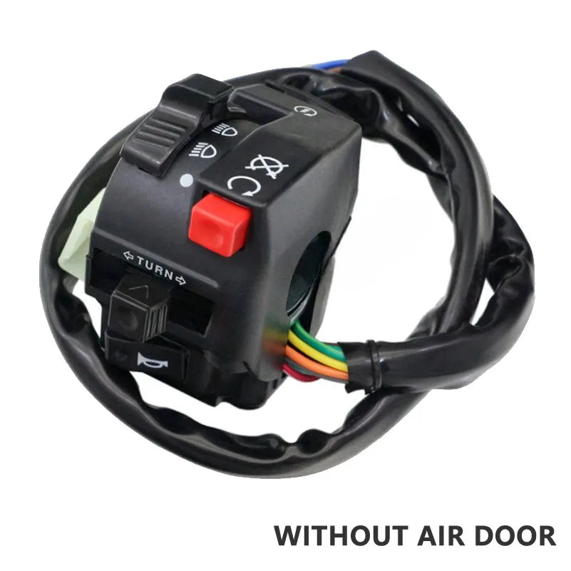 Motorcycle Electric Start Switch Horn Turn Signals Indicator Switch Far Near Light Button For ATV Etc Without air door
