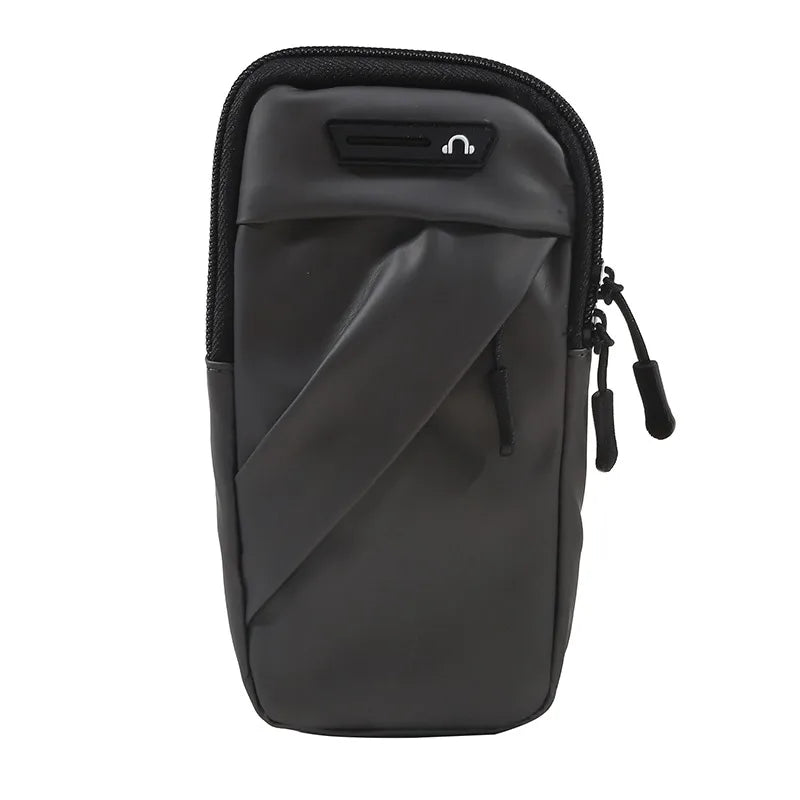 Phone Arm Bag With Headphone Jack Waterproof Breathable Sports Running Phone Holder Gym Mobile Phone Holder Jogging Bags Grey