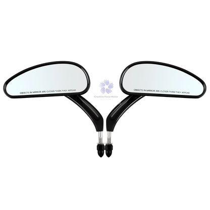 5/16" handlebar motorcycle mirrors 8mm bike rear view mirror For Harley Davidson Sportster 1200 883 Road King Street Glide Dyna Metallic Black