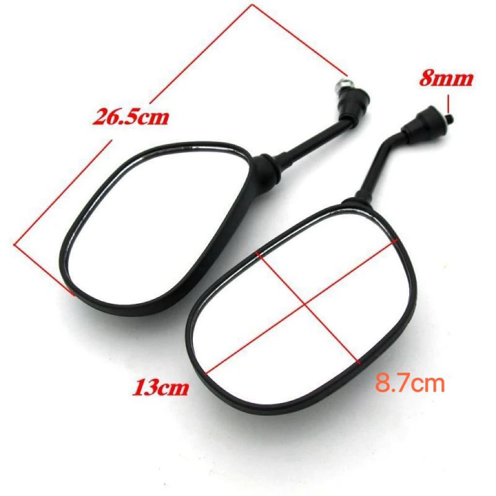 Motorcycle rearview mirror 8mm M8 electric vehicle reversing mirro Scooter Electrical Motor E-Bike Back Side Convex mirrors