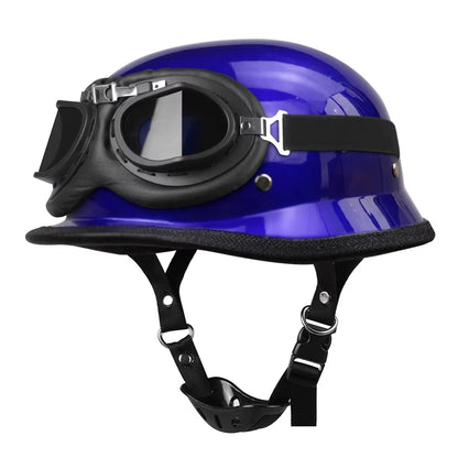 Motorcycle Open Face Helmet Vintage Fashion Safety Helmets Men Women Unisex Scooter Four Seasons Helmet
