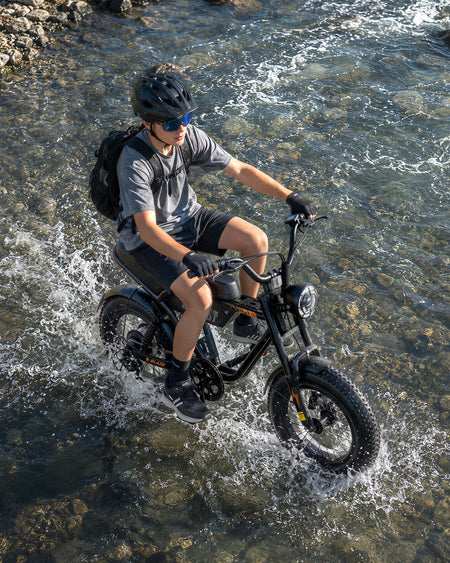 Off-road electric mountain bike with free bike lock