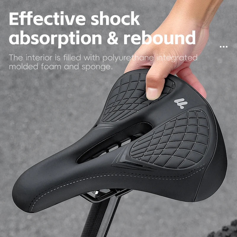 WEST BIKING Bicycle Saddle Comfortable Shockproof Bike Seats MTB Road Hollow Breathable Mountain Bike Saddle Cycling Cushion
