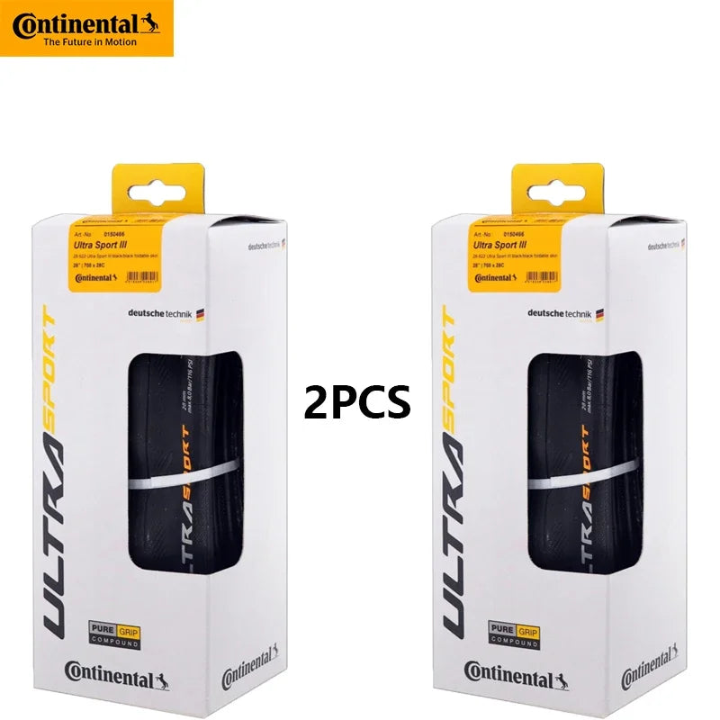 2pcs Continental ULTRA SPORT Ⅲ Road Bike tyre Anti Puncture Folding Road Tire 700x23C/25C/28C Lightweight Road Bicycle tires 28C with box China