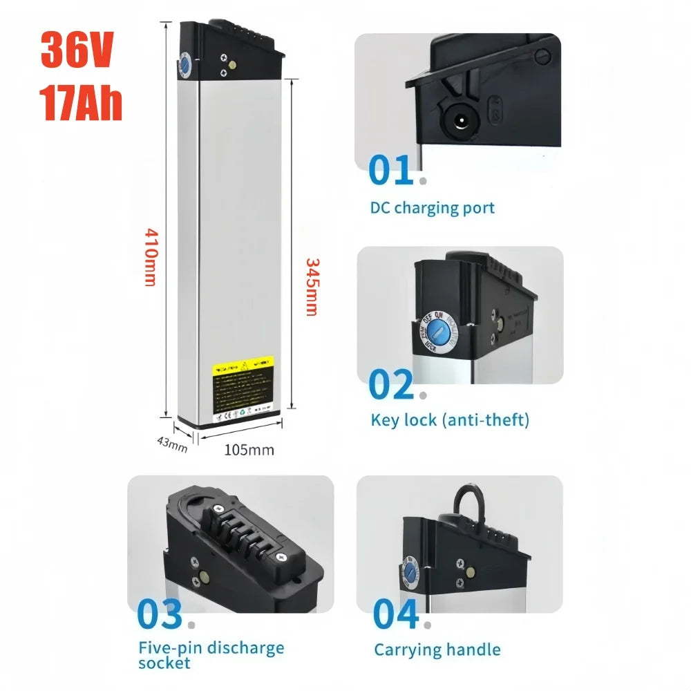36V 17Ah 410mm