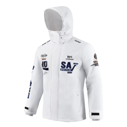 WOSAWE Motorcycle Raincoat 100% Waterproof Reflective Moto Rain Jacket Motocross Rain Coat for Men Women Cycling Motocross Gear