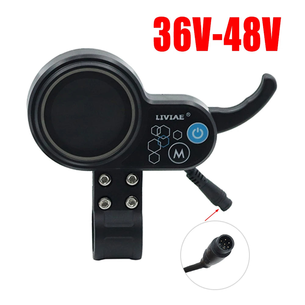 Electric Scooter Liviae Brushless Motor Controller 36V / 48V Speed Regulating Instrument LCD Screen Thumb Accelerator