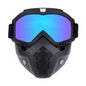 Outdoor Sport Windproof Mask Goggle Hd Bicycle Glasses Eyewear Riding Suv Summer Uv Protection Sunglasses FFMJ-blue