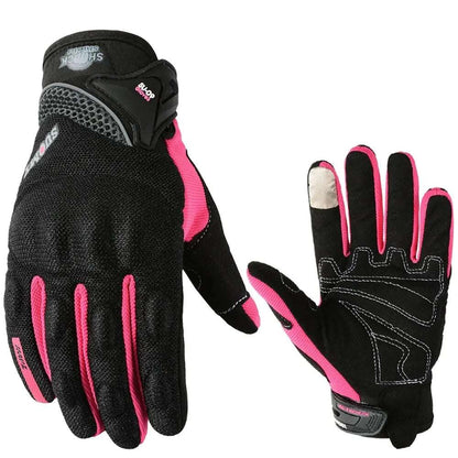 SUOMY Breathable Full Finger Racing Motorcycle Gloves Quality Stylishly Decorated Antiskid Wearable Gloves Size S-XXL Black