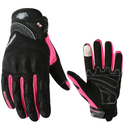 SUOMY Breathable Full Finger Racing Motorcycle Gloves Quality Stylishly Decorated Antiskid Wearable Gloves Size S-XXL Black