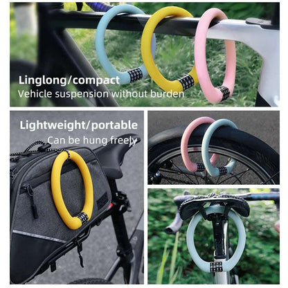 Anti-theft Bold Steel Cable Lock Soft Silicone Covered Road Bicycle Lock Portablle MTB Lock Bike Accessories