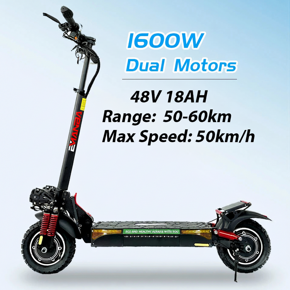 Emanba X4 Off-Road E-Scooter – 1600W Dual Motor, 10 Inch Banden, 60 km Bereik