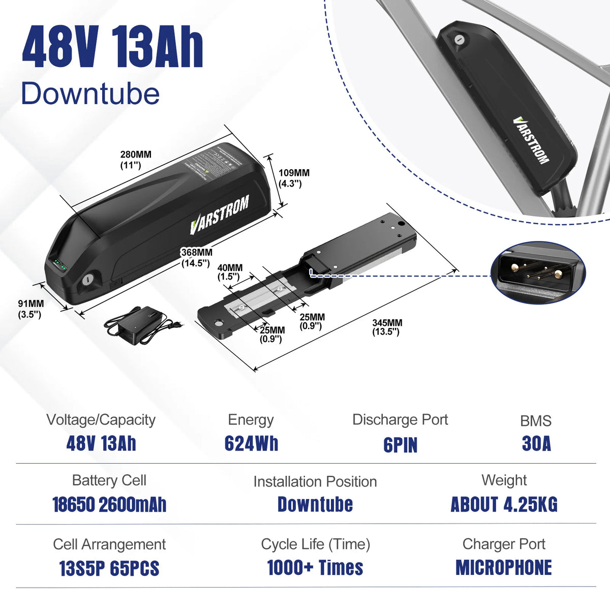 48V13AH Downtube