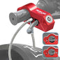 Motorcycle Handlebar Lock Motorcycle Helmet Lock Brake Lock Anti-Theft Grip Lock Combo bicycle security equipment adjustable Red