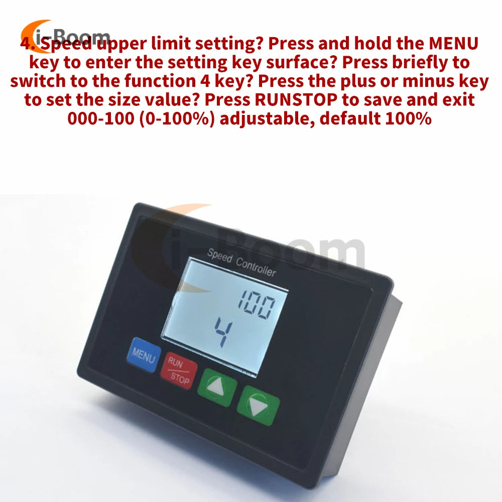 30A 10-55V DC Motor Speed Controller Protector tachometer Multifunctional Programmable LCD Display Motor Governor 12V 24V 36V