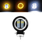 3INCH 20W Motorcycle LED Angel EyeWork Light Bar spot Lamp Offroad carBoat Truck SUv Pickup 12V 24V DrivingFog Lamp Headlight round yellow 1pcs
