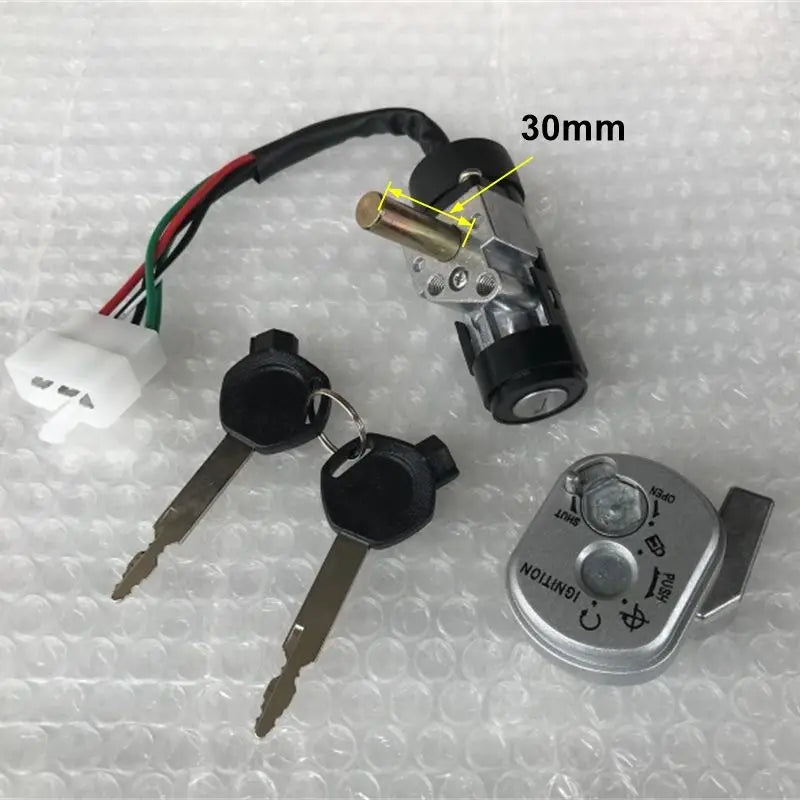 Motorcycle Ignition Switch Key Lock Set for Scooter GY6 50 80 90 100 125 150 Lock Length 19MM 30MM Electric Door Lock