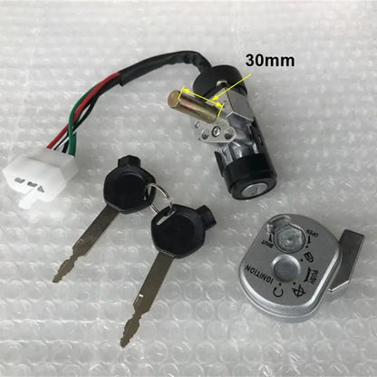 Motorcycle Ignition Switch Key Lock Set for Scooter GY6 50 80 90 100 125 150 Lock Length 19MM 30MM Electric Door Lock 30MM
