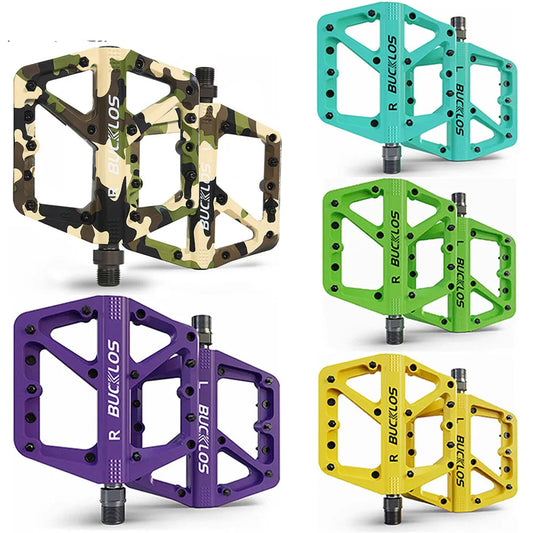 BUCKLOS Bicycle Pedal Nylon Mountain Bike Pedal Widen Road Bicycle Pedals Non-slip MTB Pedals for AM BMX Folding Bike