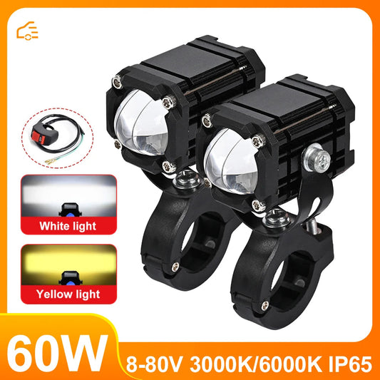 Universal Motorcycles Headlight Fog Light Led Auxiliary Driving Lamp For BMW R 1200GS R1250GS ADV F800GS K1600 Honda CRF1000L