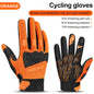 INBIKE Men's Cycling Gloves Touchscreen MTB Cycling Bicycle Riding Gloves for Men Bike Sports Gloevs Motorcycle MTB Accessories orange