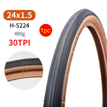 Chaoyang bicycle tire 24x1.5 26x1.5 road mountain bike tires gravel cycling wire type yellow edge ultralight 1pc CY 24x1.5 wire China