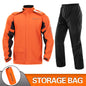 Motorcycle Raincoat Suit Rainstorm Prevention Jacket Pants Camping Hiking Fishing Raincoat Moto Raincoat Motorcyclist Rider Rain 0901 Orange