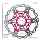SNAIL Bicycle Disc Brake Pads 160 180 203 Mm Aluminum Alloy 6 Nail Rotor Mtb Road Bike Floating Part Accessories Goodtaste 203mm Pink 1 PCS