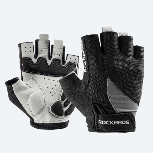 ROCKBROS Half Finger Bike Gloves MTB Road Spring Summer Breathable Shorts Bicycle Gloves Men Women Gel Padded Cycling Gloves