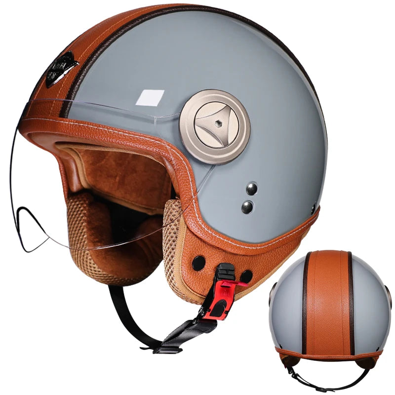 ORZ Retro Motorcycle Pedal 3/4 Half Helmet