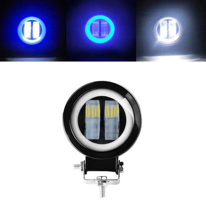 3INCH 20W Motorcycle LED Angel EyeWork Light Bar spot Lamp Offroad carBoat Truck SUv Pickup 12V 24V DrivingFog Lamp Headlight round blue 1pcs