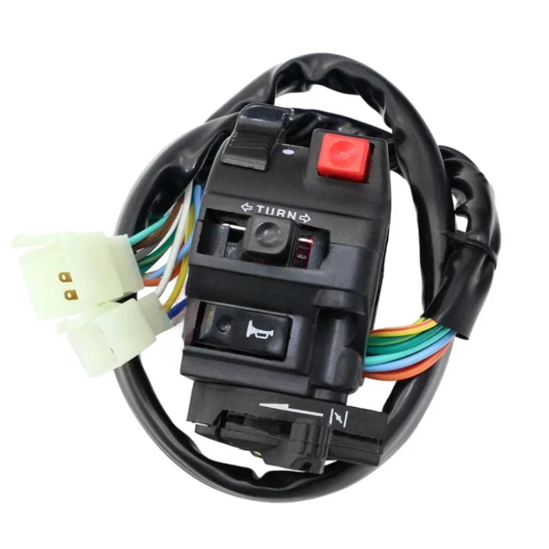 Motorcycle Electric Start Switch Horn Turn Signals Indicator Switch Far Near Light Button For ATV Etc
