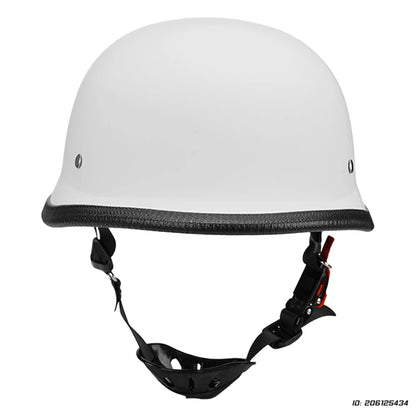 Helmet Motorcycle Leather Vintage Open Face Helmet Men Women Moto Half Helmet DOT Certification 307 Matte white China
