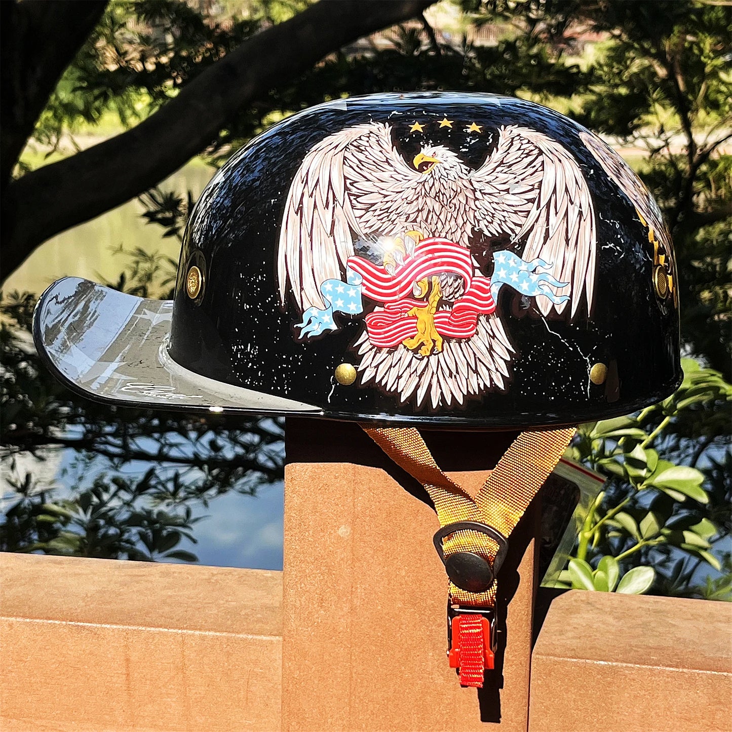 Motorcycle Helmet MTB Bike Unisex Cycling Safety Protector Half Face Type Retro Vintage Fashion Eagle-Guard China