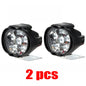 2pcs Motorcycle Led Headlight 12V High Bright Led Lights Lamp for Motorbike Moto External Front Led Focus Auxiliary Spotlights 2pcs headlights