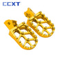 Motorcycle CNC Aluminum Footpegs Foot Pegs Rests Pedals Bracket For Sur-Ron Sur RON Light Bee X & Light Bee S Electric Bike Gold