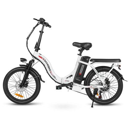 SAMEBIKE CY20 36V 12AH Folding Retro Electric Bike – 20” Alloy Frame, Dual Seat, 350W Motor