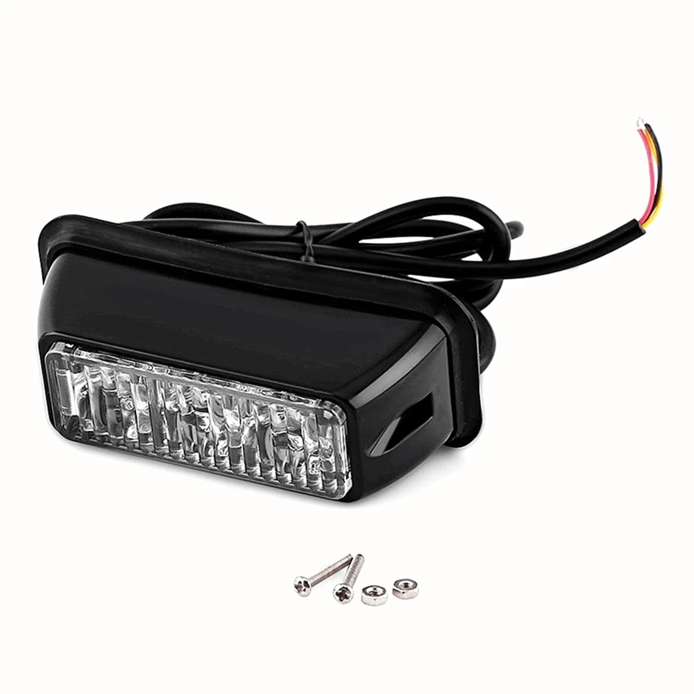 3 LED Emergency Strobe Lights Beacon for Car Truck Hazard Warning Light Surface Mount Vehicle Caution Flashing Light Bar 12V/24V