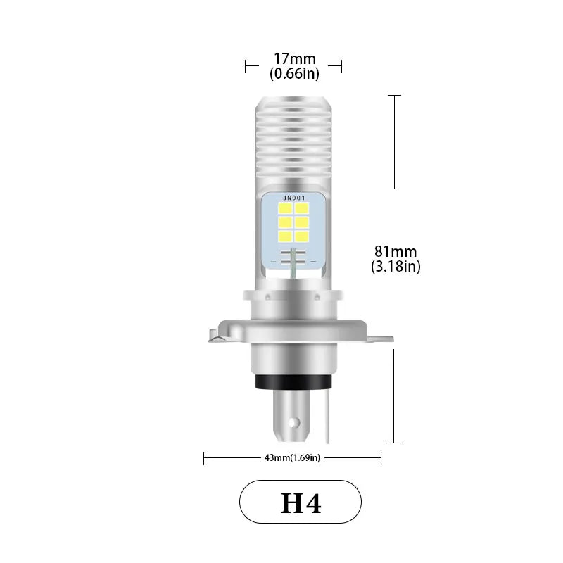 H4 Led Motorcycle Headlight BA20D H6 led light P15d Led bulb 2835 chips Canbus moto spotlight 6500k 12v Super Bright Hi/Low beam