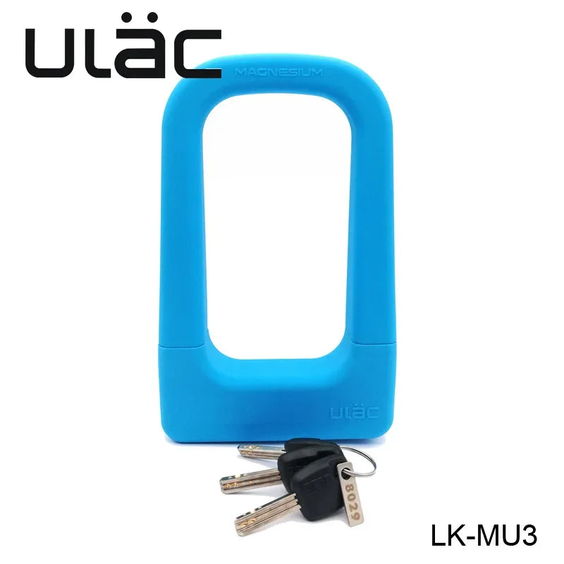 ULAC Silicone U-lock Mountain Bike Lock Universal Aluminum Alloy Lock Waterproof Anti-collision Lock MU3