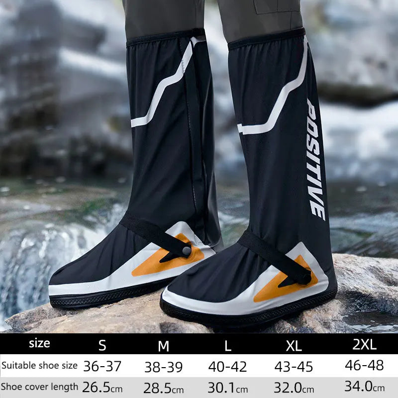 Motorcycle Shoe Covers New Riding Motorbike Rain Shoe Covers Waterproof Wear Motorbike Tall Rain Shoes Non-slip Foot Cover Men