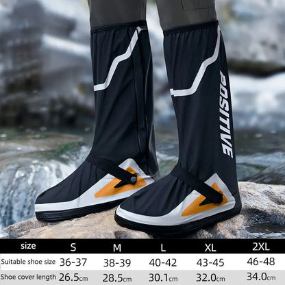 Motorcycle Shoe Covers New Riding Motorbike Rain Shoe Covers Waterproof Wear Motorbike Tall Rain Shoes Non-slip Foot Cover Men