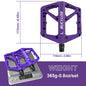 BUCKLOS Bicycle Pedal Nylon Mountain Bike Pedal Widen Road Bicycle Pedals Non-slip MTB Pedals for AM BMX Folding Bike Purple