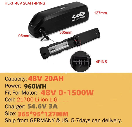 48V 20AH HL-3 4pin